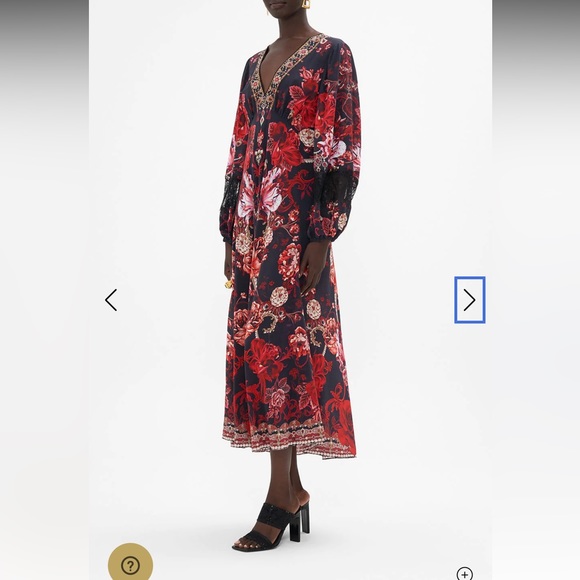 Camilla SISTERHOOD OF THE ROSE
BLOUSON SLEEVE V NECK
DRESS W LACE - Picture 5 of 9